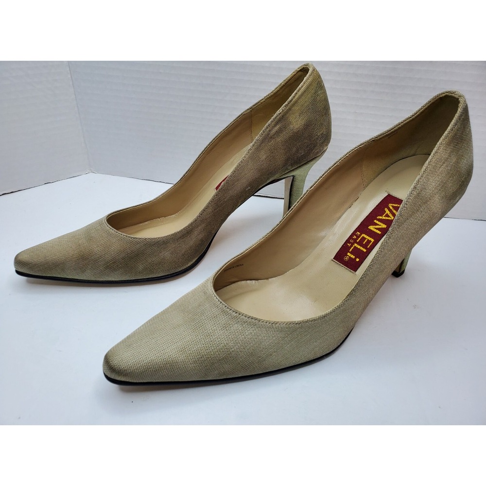 Vaneli East Women's Tan Pumps Pointed Toe Size 9 M Shows Very Little Wear Clean